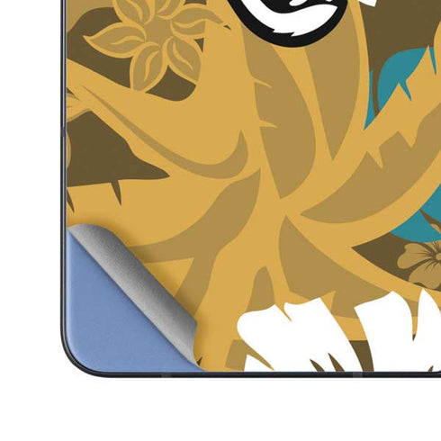NFL Jacksonville Jaguars Tropical Print Galaxy Z Fold5 5G Skin